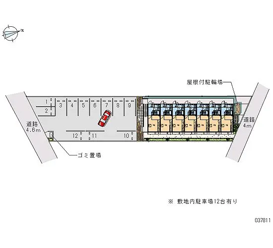 ★手数料０円★岐阜市下鵜飼 月極駐車場